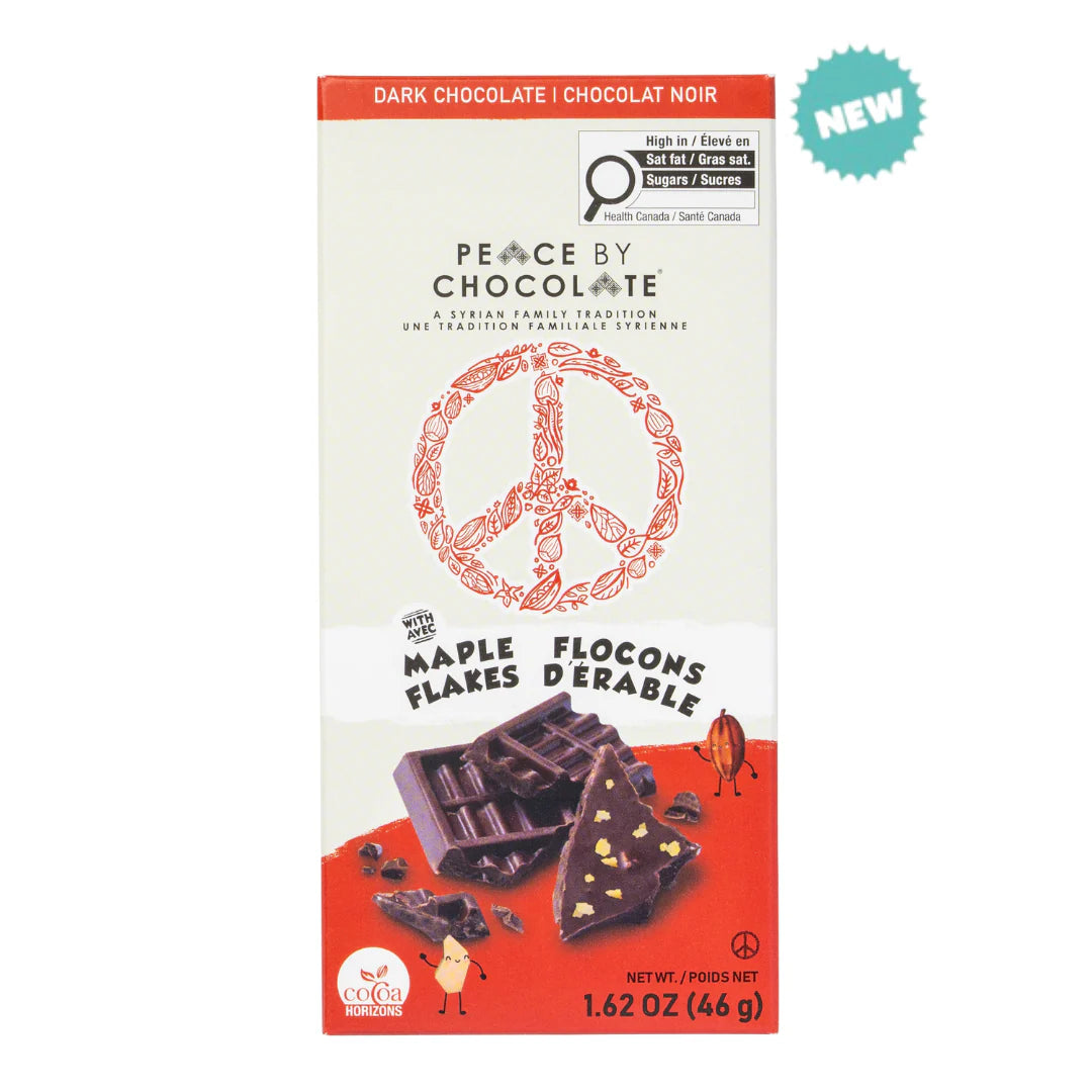 Peace by Chocolate - Dark Chocolate with Maple Flakes