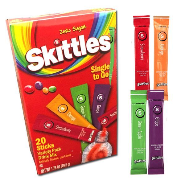 Skittles Singles To Go Drink Crystals - 20 Count