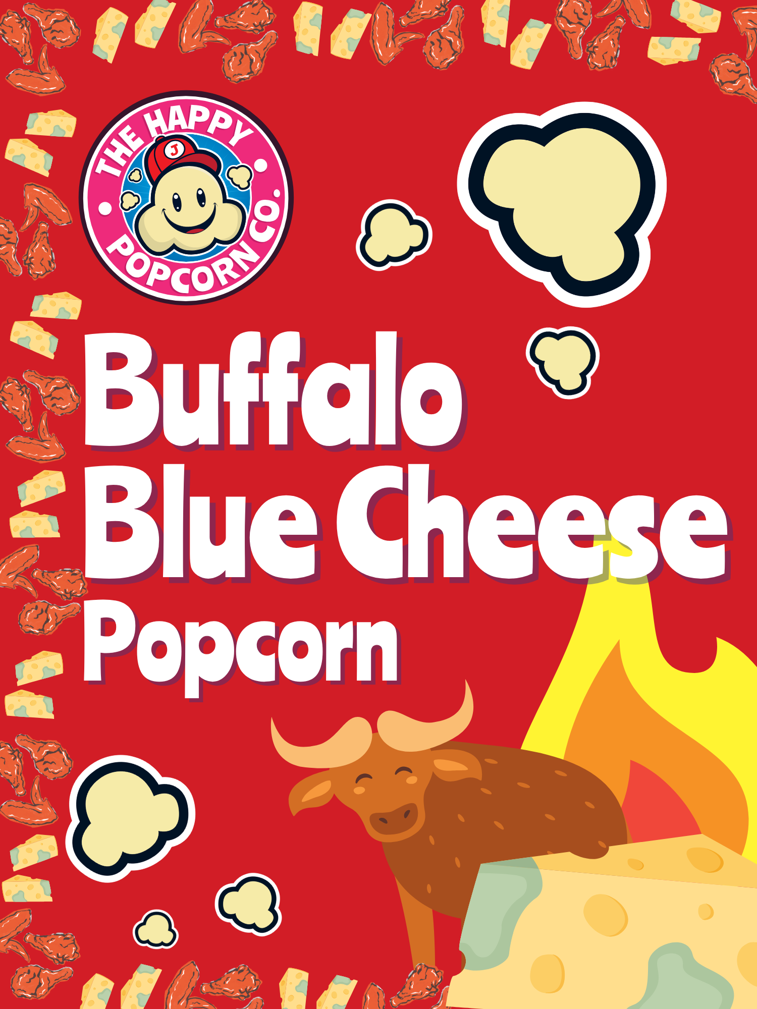 Buffalo Blue Cheese Popcorn