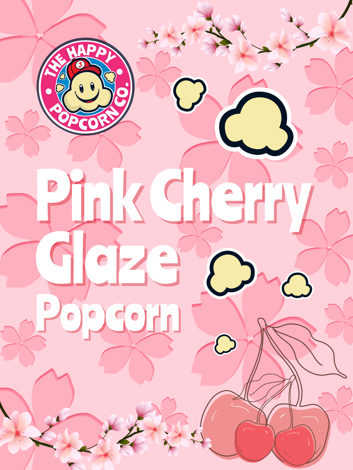 Pink Cherry Glaze Popcorn