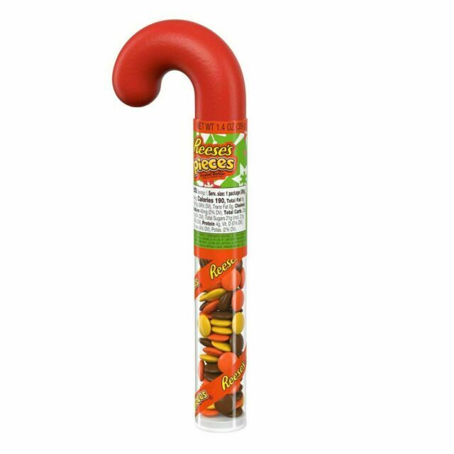 Reese's Pieces Filled Candy Cane
