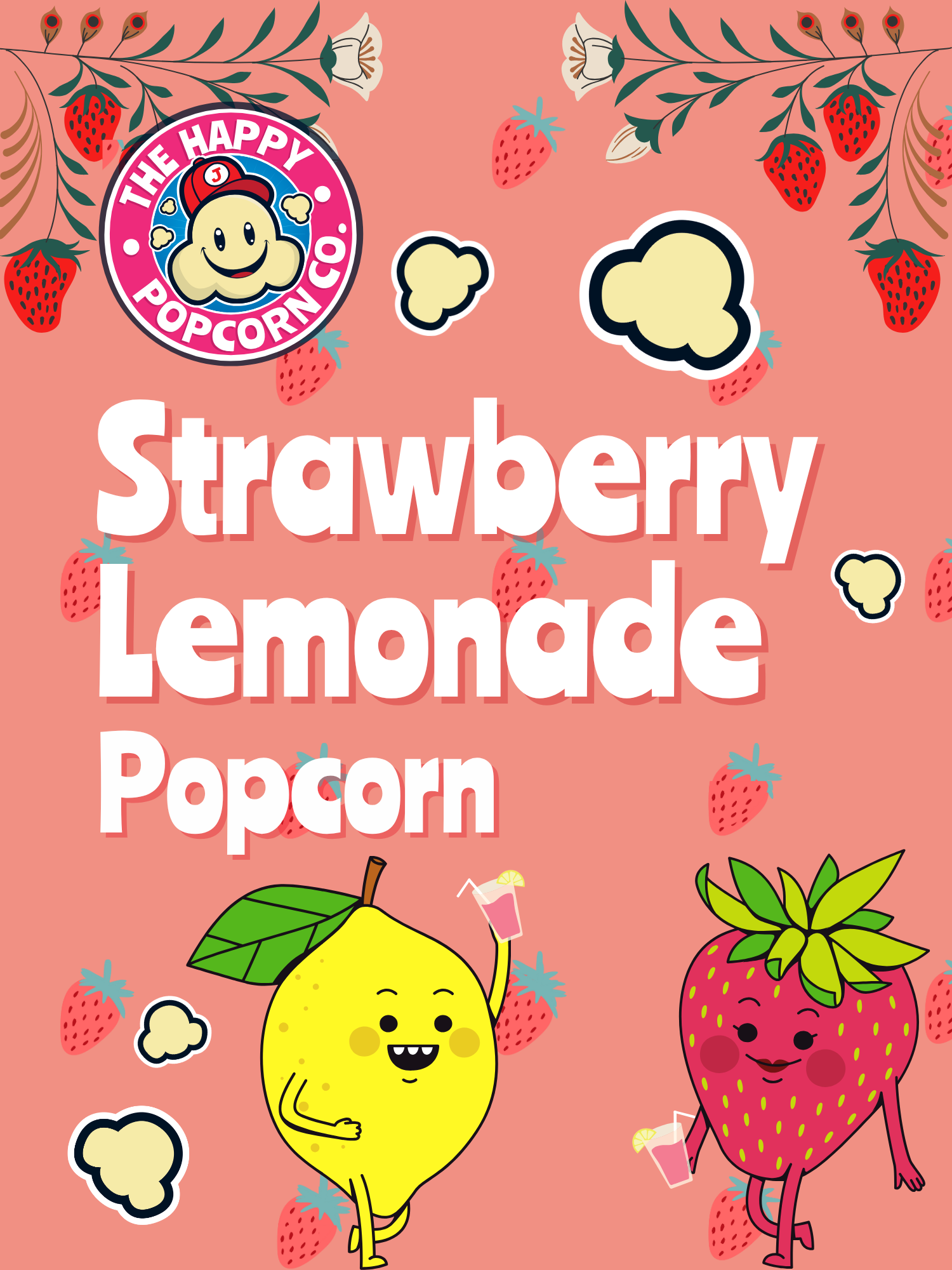 Strawberry Lemonade Popcorn