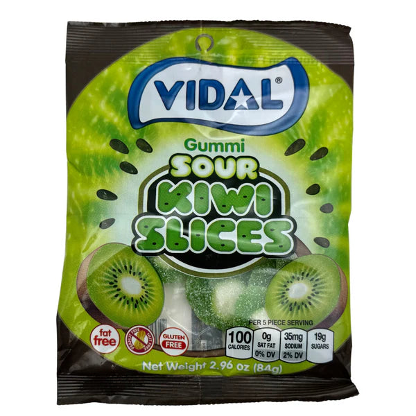 Vidal - Gummi Sour Kiwi Slices