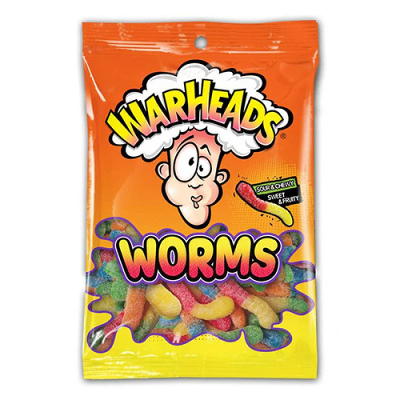 War Heads - Sour Worms - Peg Bag