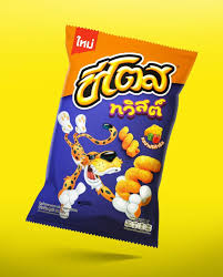 Thailand Cheetoh's package with cartoon Cheetah character on the front. Flavour is paprika cheese. 